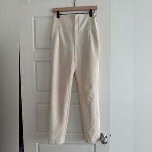Zara Women’s High Waisted Cream Dress Pants